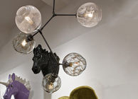 Прозрачные разветвляя света подвеса пузырей стеклянные для комнаты Dinning декоративной