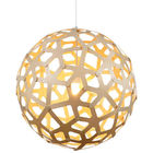 Глобус вися светильник подвеса привесных светов геометрический естественный деревянный